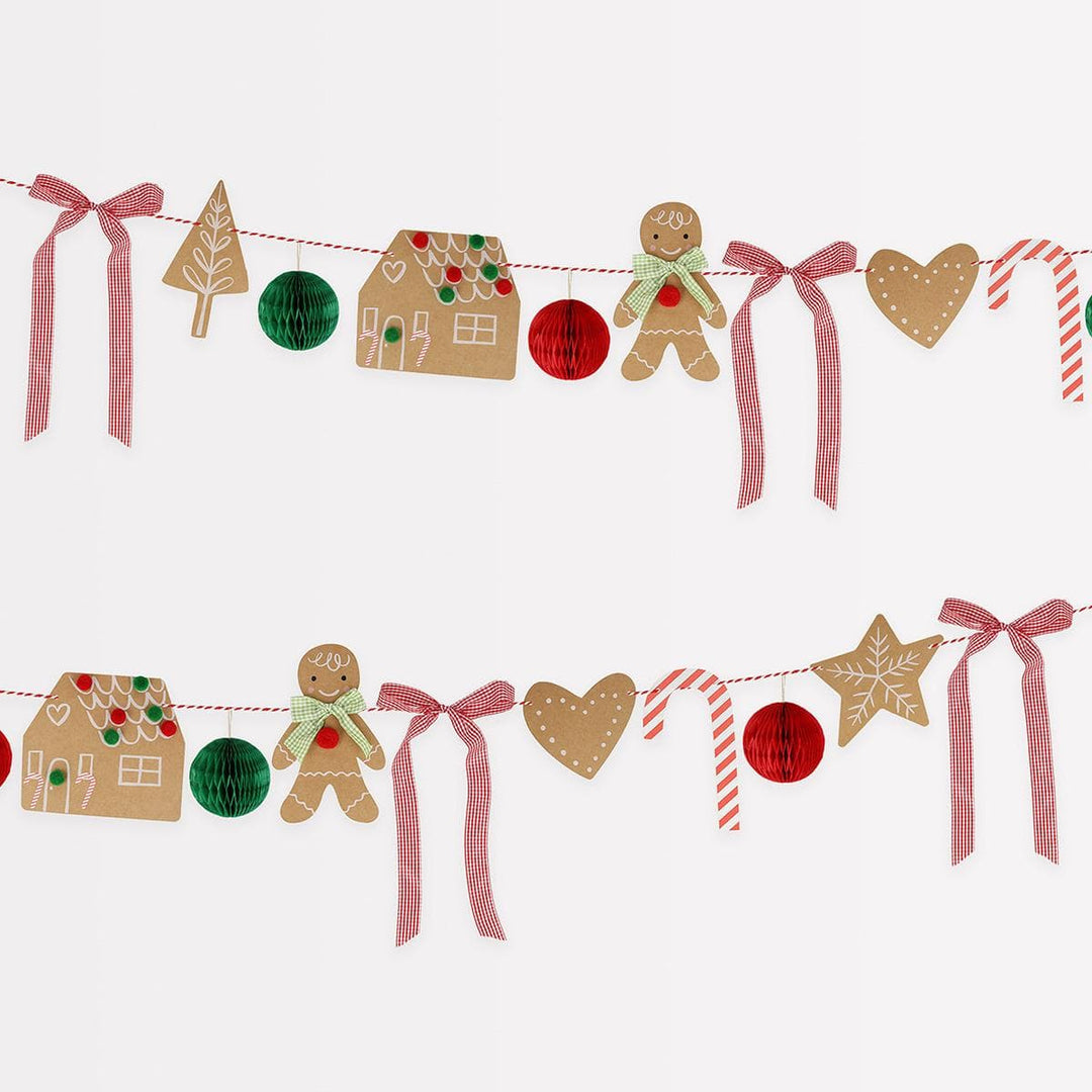 Gingerbread Christmas Party Garland - Meri Meri Christmas Decoration Bunting Gingerbread Christmas Party Garland