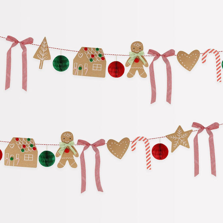 Gingerbread Christmas Party Garland - Meri Meri Christmas Decoration Bunting Gingerbread Christmas Party Garland