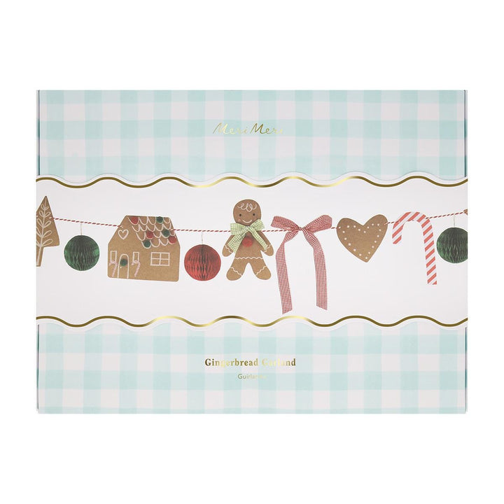 Gingerbread Christmas Party Garland - Meri Meri Christmas Decoration Bunting Gingerbread Christmas Party Garland