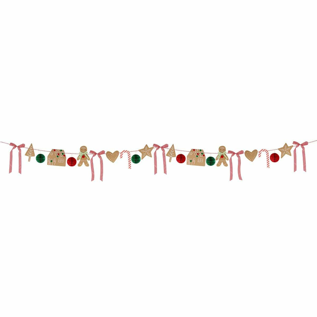 Gingerbread Christmas Party Garland - Meri Meri Christmas Decoration Bunting Gingerbread Christmas Party Garland