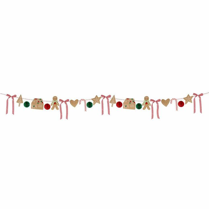 Gingerbread Christmas Party Garland - Meri Meri Christmas Decoration Bunting Gingerbread Christmas Party Garland
