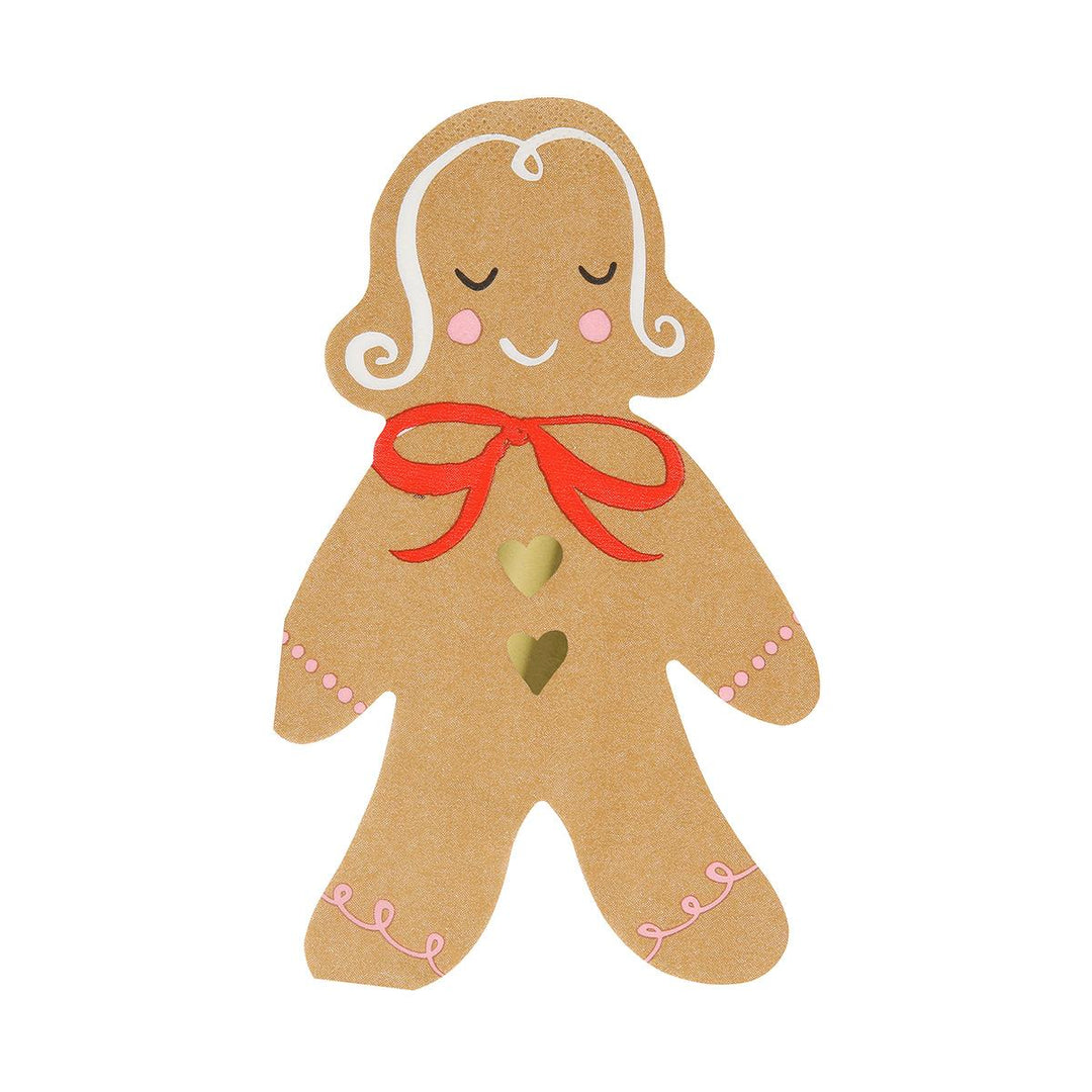 Gingerbread Christmas Party Napkins x 16 | Meri Meri party napkins Gingerbread Christmas Party Napkins x 16
