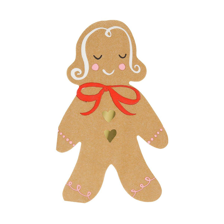 Gingerbread Christmas Party Napkins x 16 | Meri Meri party napkins Gingerbread Christmas Party Napkins x 16