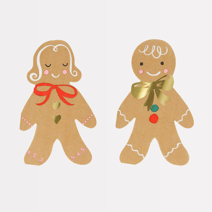 Gingerbread Christmas Party Napkins x 16 | Meri Meri party napkins Gingerbread Christmas Party Napkins x 16