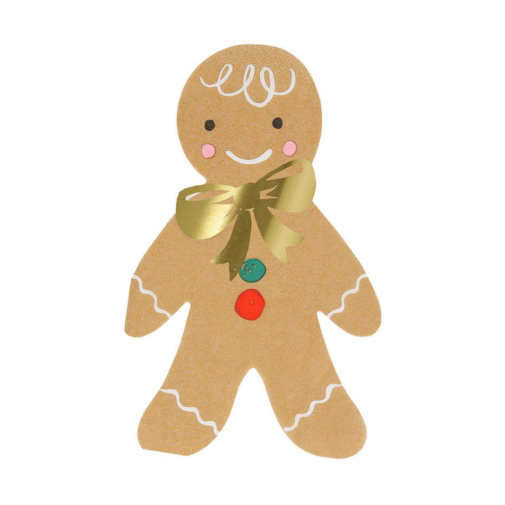 Gingerbread Christmas Party Napkins x 16 | Meri Meri party napkins Gingerbread Christmas Party Napkins x 16