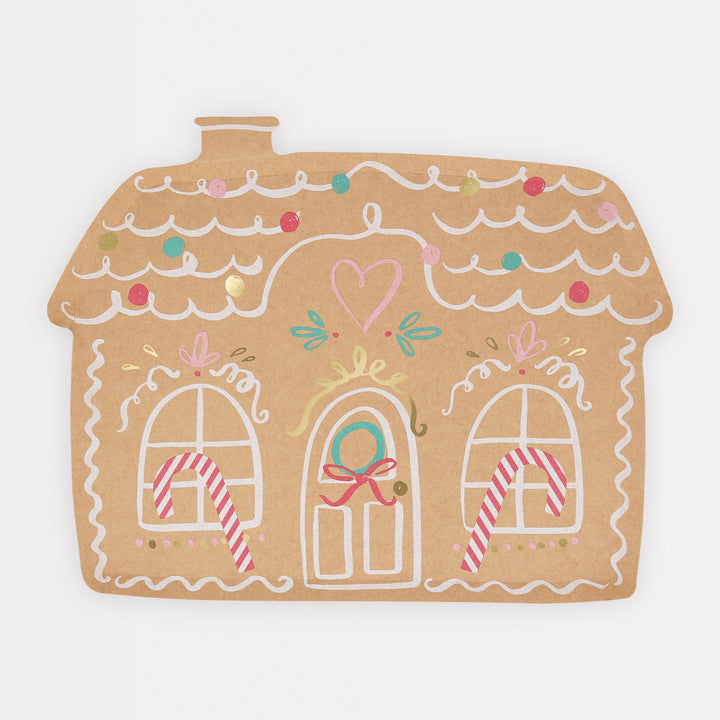 Gingerbread House Christmas Party Plates x 8 | Meri Meri Gingerbread Christmas party plates Gingerbread House Christmas Party Plates x 8