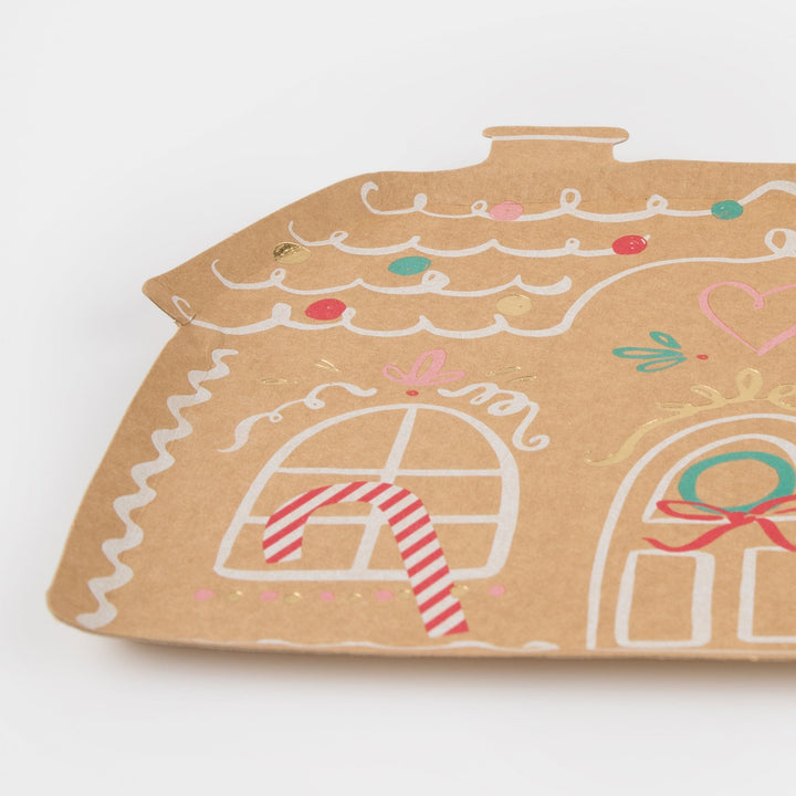 Gingerbread House Christmas Party Plates x 8 | Meri Meri Gingerbread Christmas party plates Gingerbread House Christmas Party Plates x 8