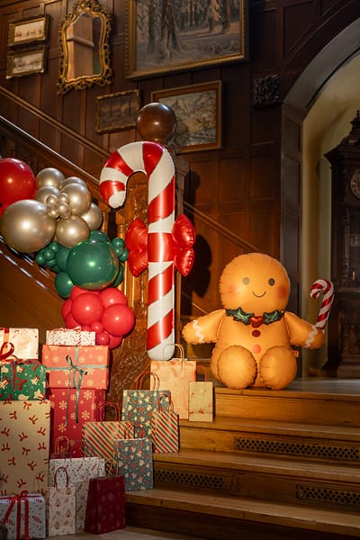 Gingerbread Man Foil Balloon (34 inch) Christmas Balloons Foil Balloon Sitting Gingerbread Man Foil Balloon