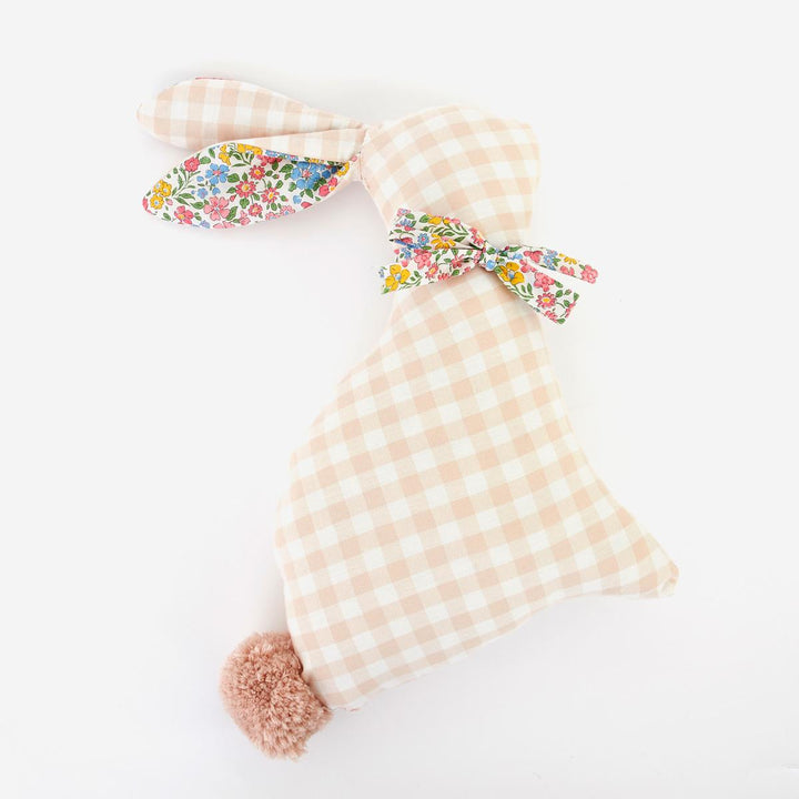 Gingham Bunny Cushion | Meri Meri Cushions Gingham Bunny Cushion