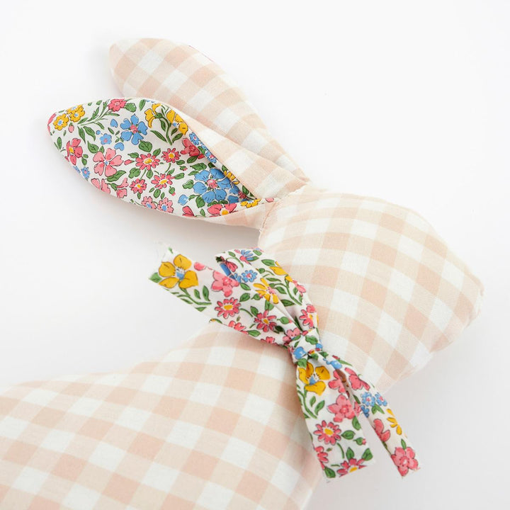Gingham Bunny Cushion | Meri Meri Cushions Gingham Bunny Cushion