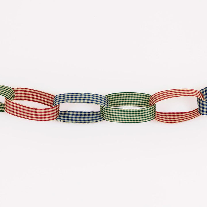 Gingham Chain Link Party Garland Bunting Gingham Chain Link Party Garland