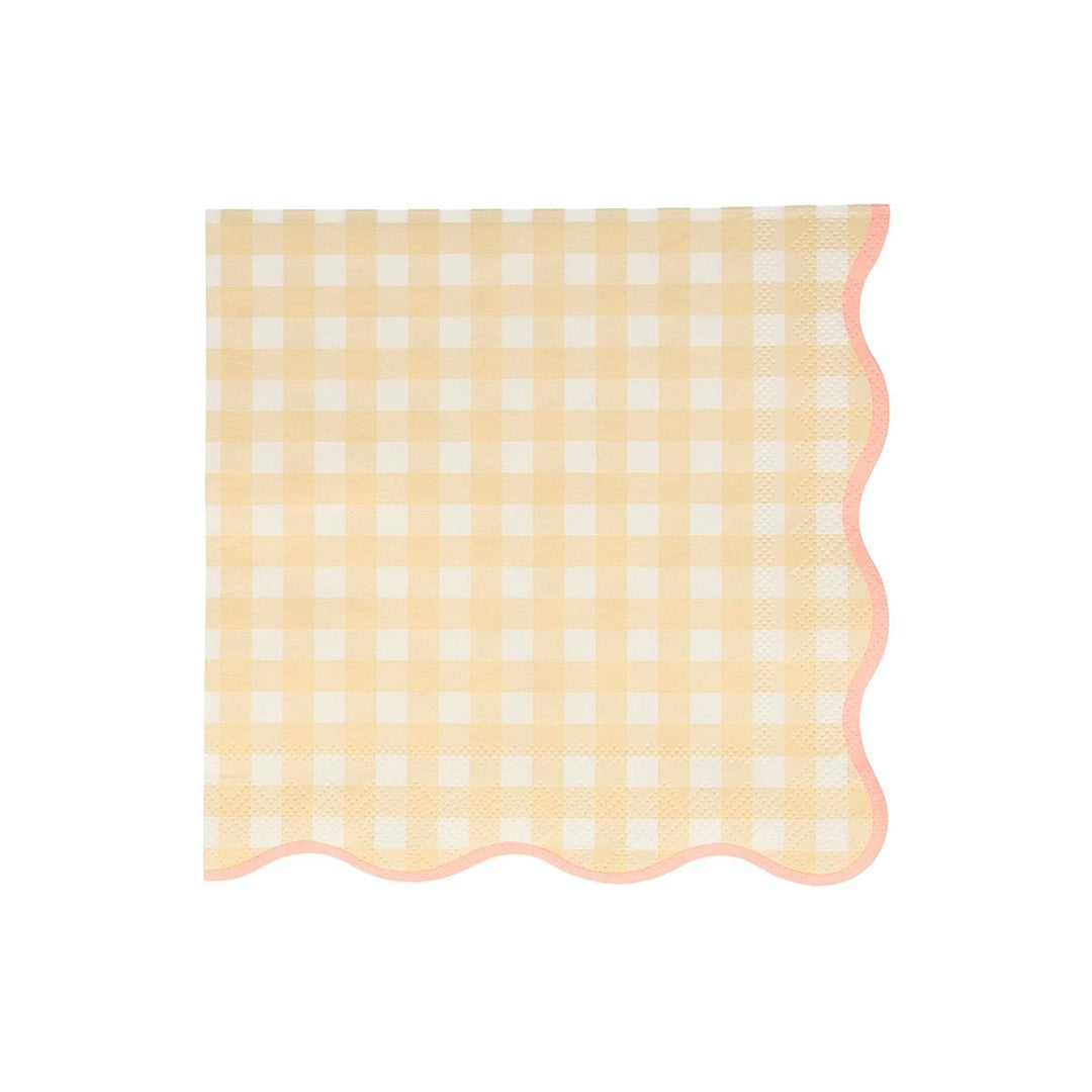 Gingham Large Party Napkins x 20 party napkins Gingham Large Party Napkins x 20