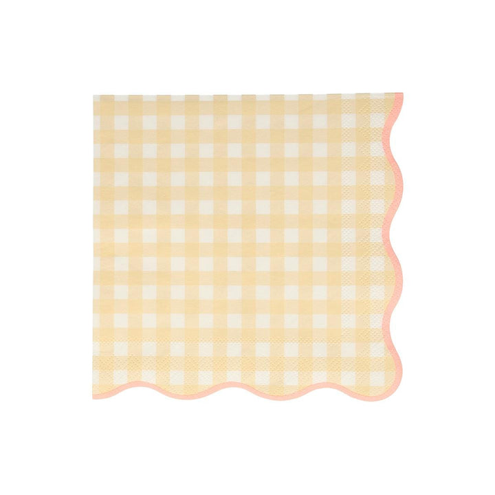 Gingham Large Party Napkins x 20 party napkins Gingham Large Party Napkins x 20