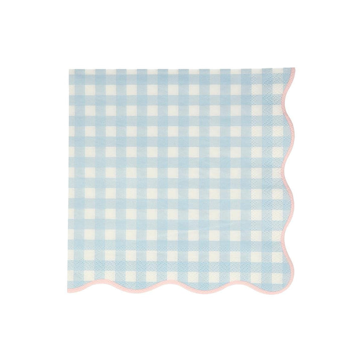 Gingham Large Party Napkins x 20 party napkins Gingham Large Party Napkins x 20