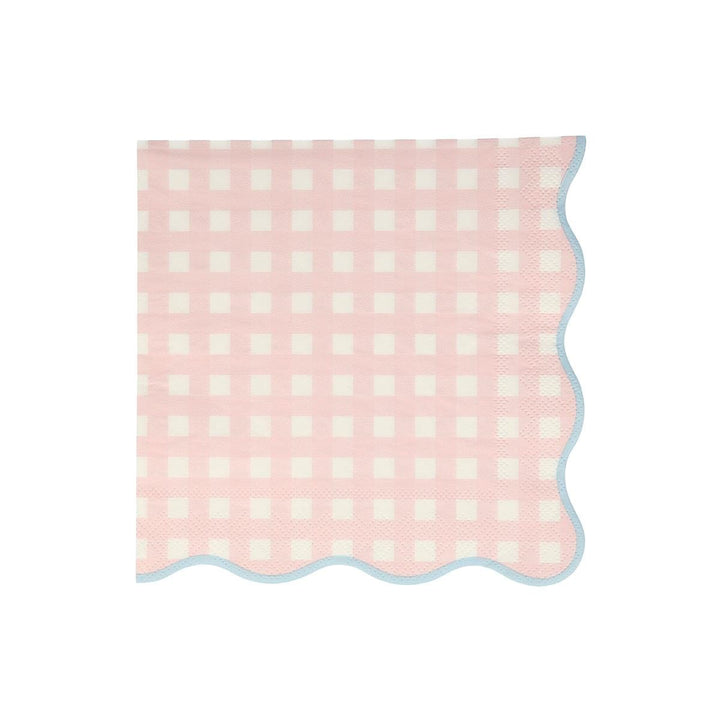Gingham Large Party Napkins x 20 party napkins Gingham Large Party Napkins x 20