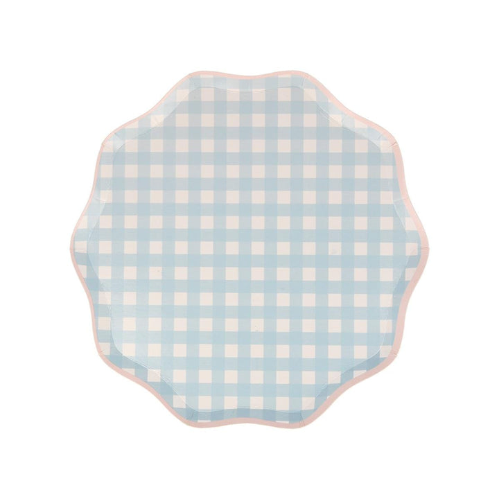 Gingham Side Party Plates x 12 party plates Gingham Side Party Plates x 12