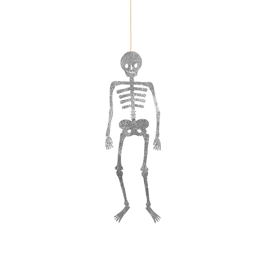 Glitter Jointed Skeleton Decorations x 6 | Meri Meri | Little Big Party Party Decorations Glitter Jointed Skeleton Decorations x 6