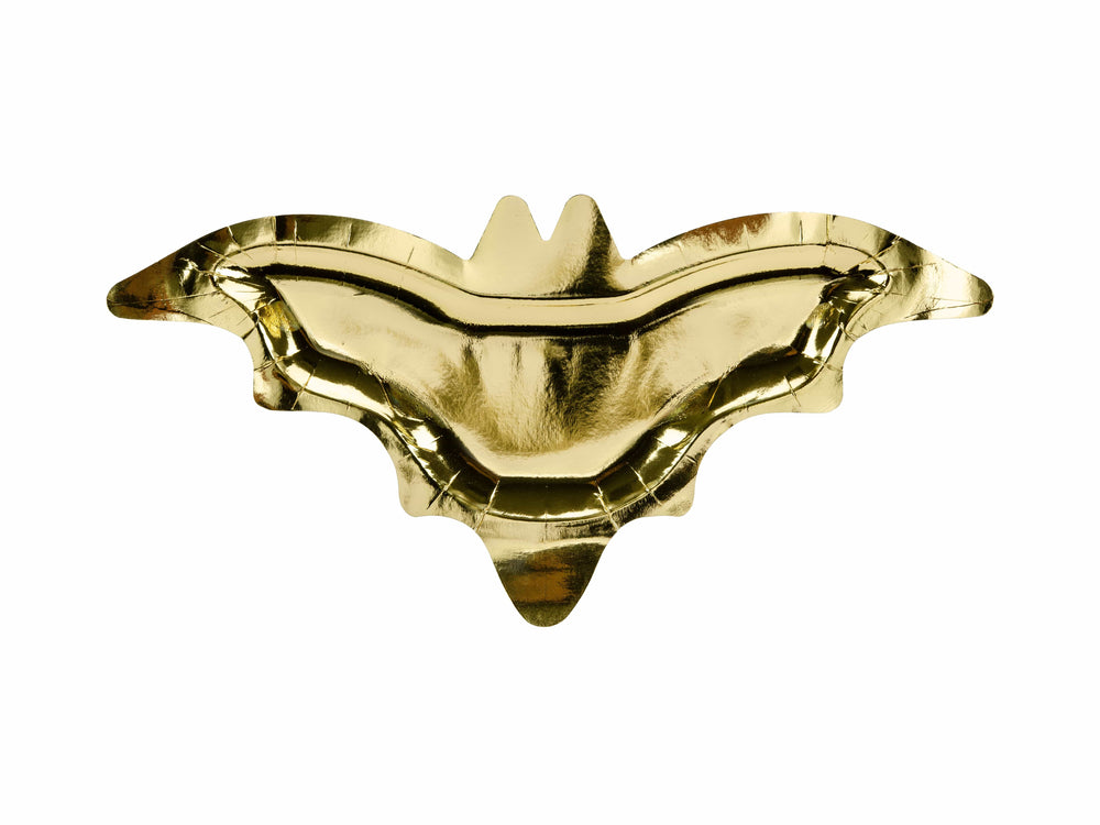 Gold Bat Paper Plates x 6 Disposable Plates Gold Bat Paper Plates x 6