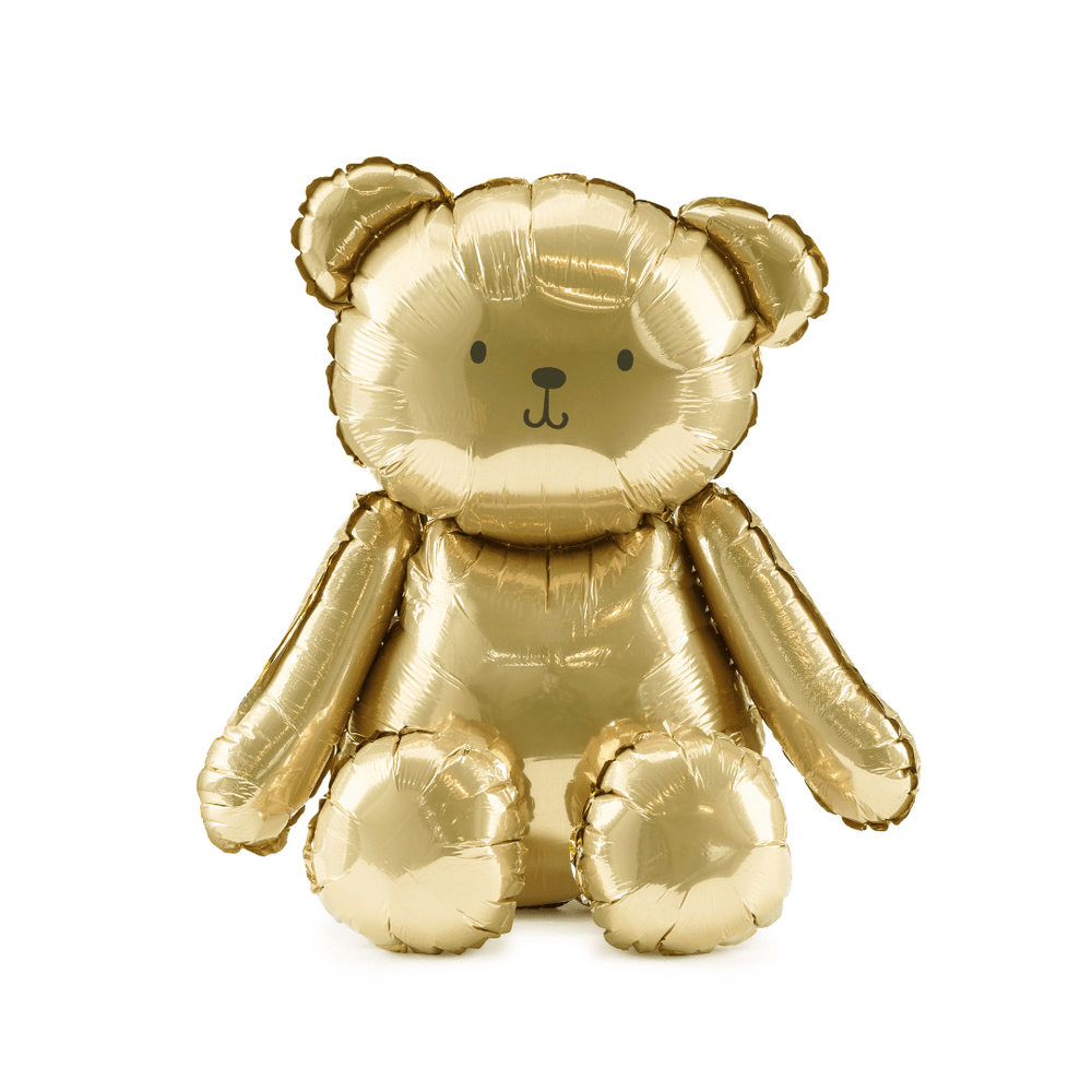 Gold Bear Foil Balloon - Baby Shower Balloons Balloons Gold Bear Foil Balloon
