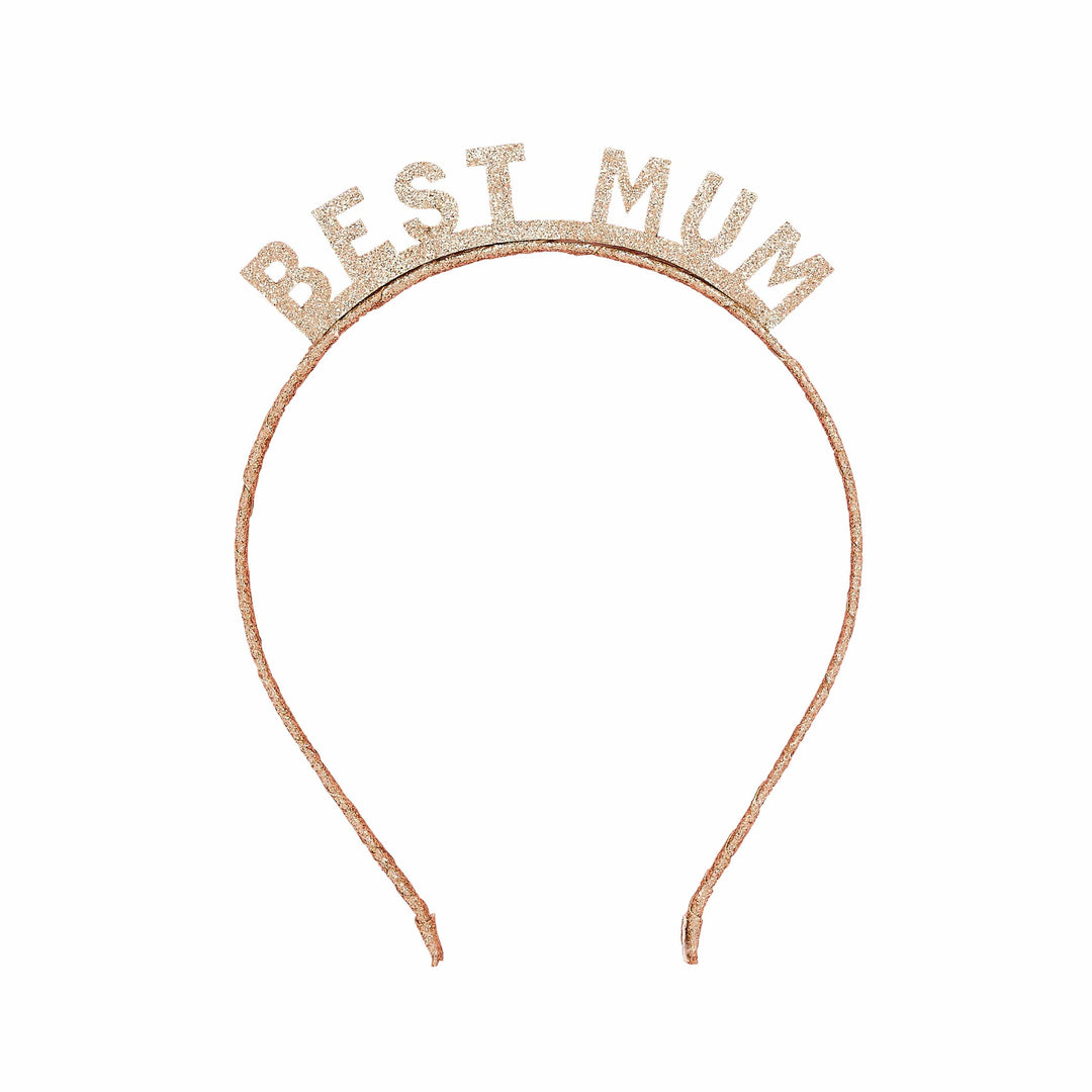 Gold Best Mum Ever Glitter Headband | Mother&