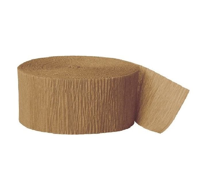 Gold Crepe Paper Streamer - 24m Paper Decoration Gold Crepe Paper Streamer - 24m
