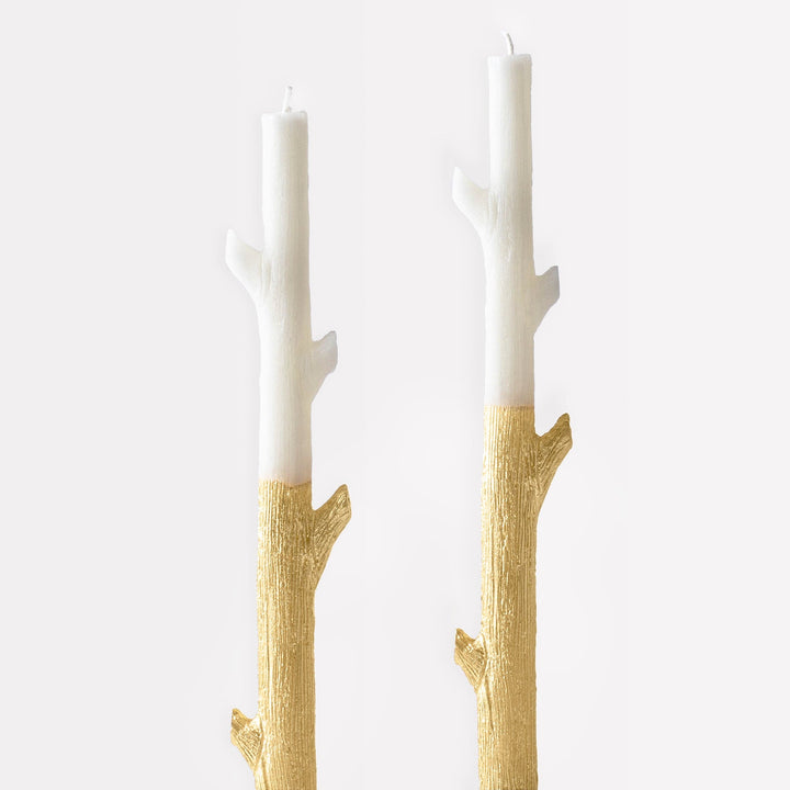 Gold Dipped Stick Christmas Candles x 2 | Meri Meri Christmas Candles Candle Gold Dipped Stick Christmas Candles x 2