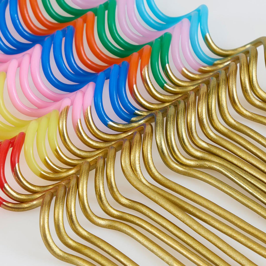 Gold Dipped Swirly Party Candles x 20 | Meri Meri Birthday Candles Gold Dipped Swirly Party Candles x 20