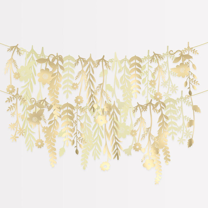 Gold Flower Party Backdrop | Meri Meri | Little Big Party Party Decorations Gold Flower Party Backdrop
