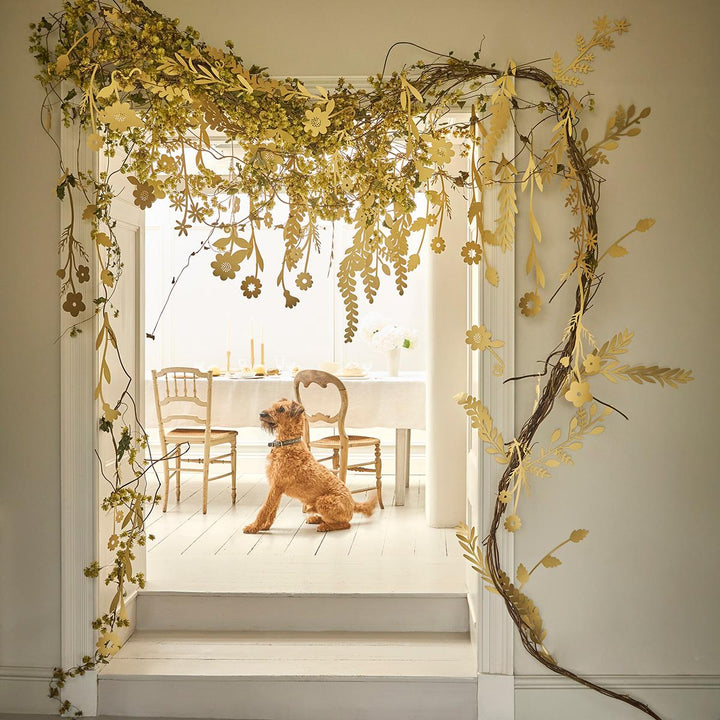 Gold Flower Party Backdrop | Meri Meri | Little Big Party Party Decorations Gold Flower Party Backdrop
