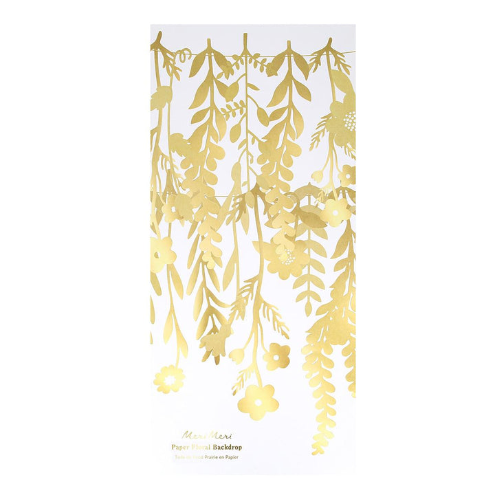 Gold Flower Party Backdrop | Meri Meri | Little Big Party Party Decorations Gold Flower Party Backdrop