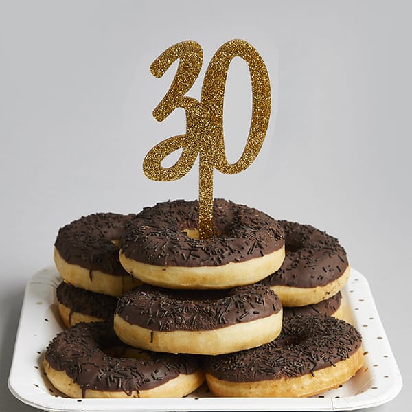 Gold Glitter Acrylic 30 Cake Topper - 30th Cake Topper Cake Topper Gold Glitter Acrylic 30 Cake Topper