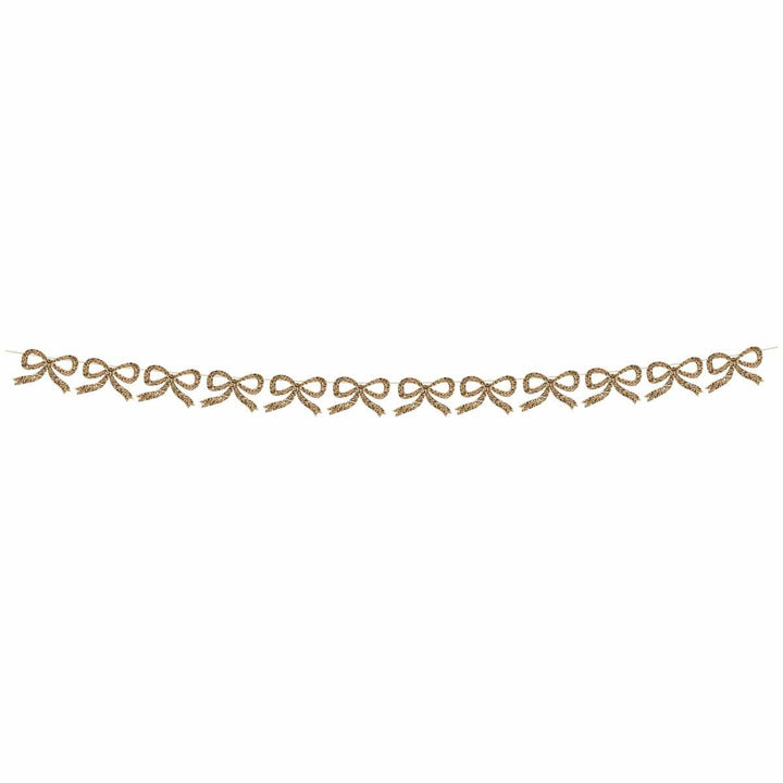 Gold Glitter Bow Party Garland Bunting Gold Glitter Bow Party Garland