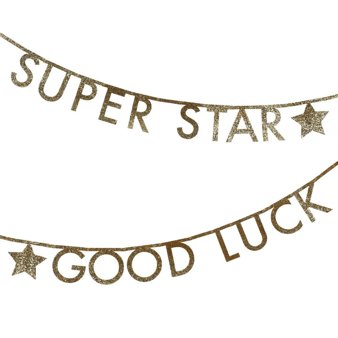 Gold Glitter Letter Party Garland Set | Meri Meri Bunting Gold Glitter Letter Party Garland Set