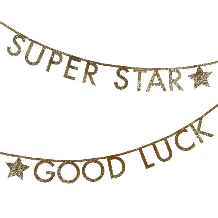 Gold Glitter Letter Party Garland Set | Meri Meri Bunting Gold Glitter Letter Party Garland Set