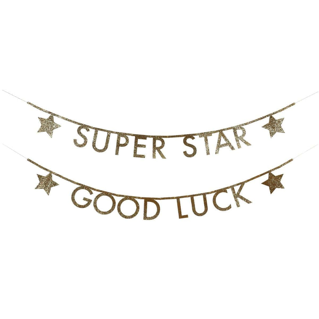 Gold Glitter Letter Party Garland Set | Meri Meri Bunting Gold Glitter Letter Party Garland Set