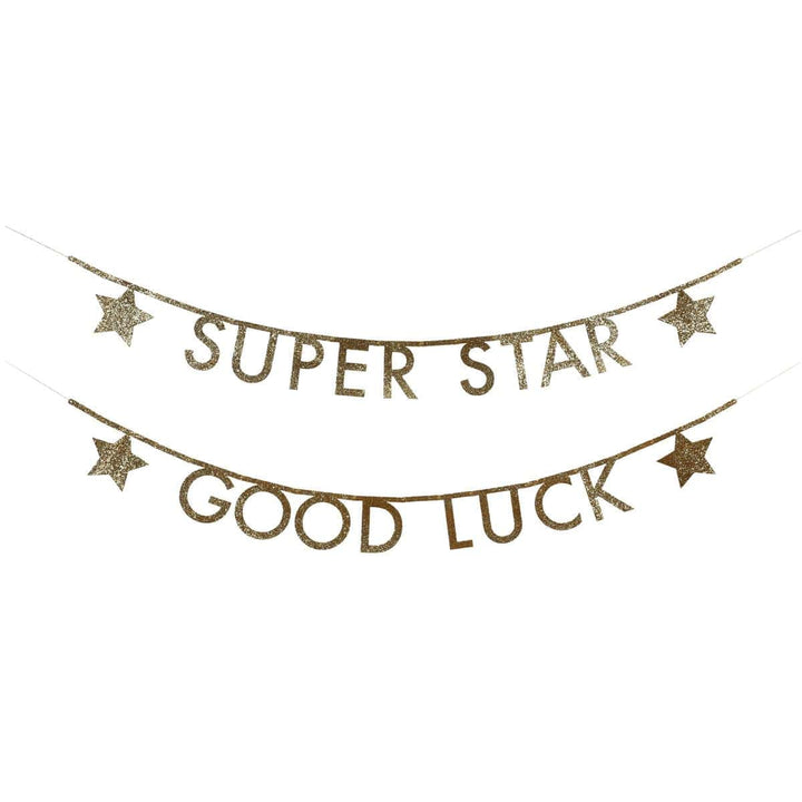 Gold Glitter Letter Party Garland Set | Meri Meri Bunting Gold Glitter Letter Party Garland Set