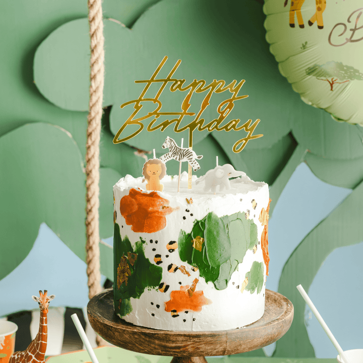 Gold Happy Birthday Cake Topper Cake Topper Gold Happy Birthday Cake Topper