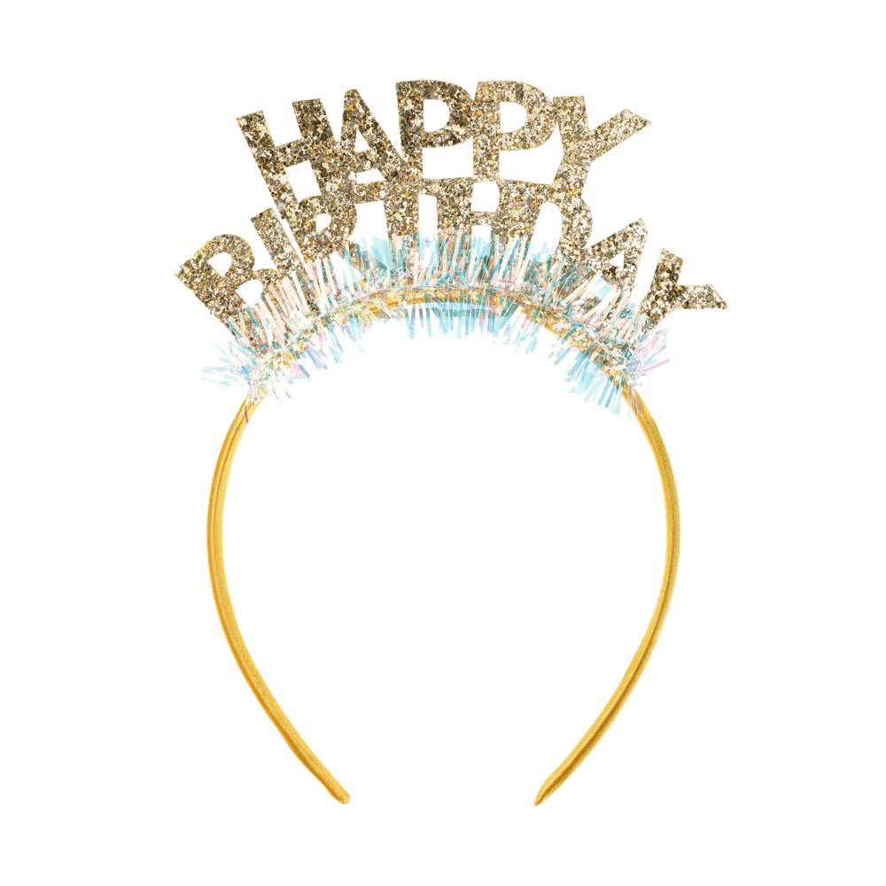 Gold Happy Birthday Headband Headbands Gold Happy Birthday Headband