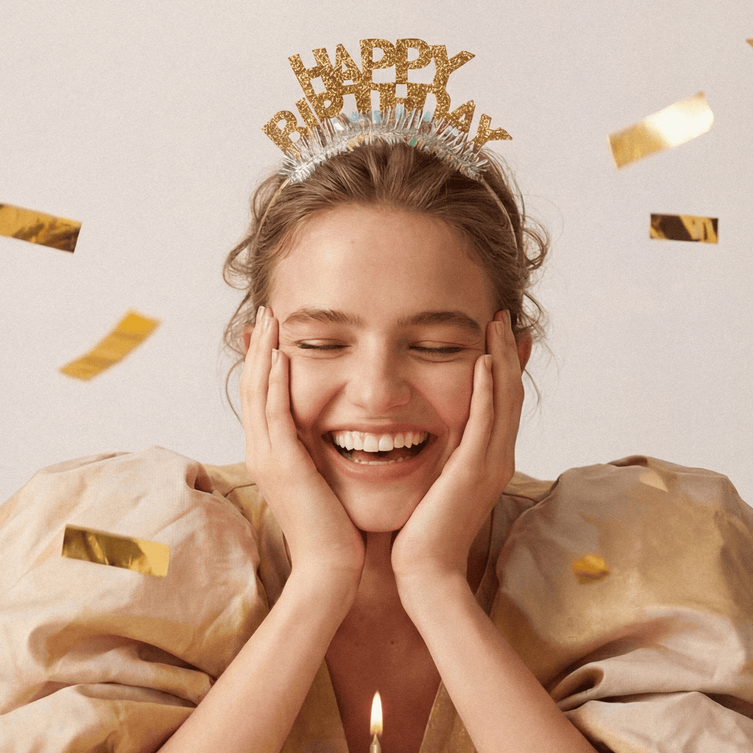 Gold Happy Birthday Headband Headbands Gold Happy Birthday Headband