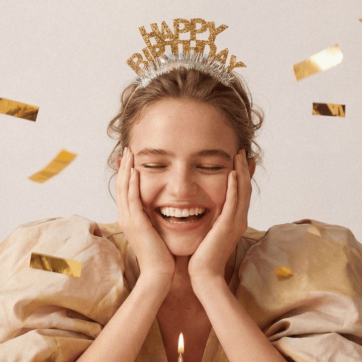 Gold Happy Birthday Headband Headbands Gold Happy Birthday Headband