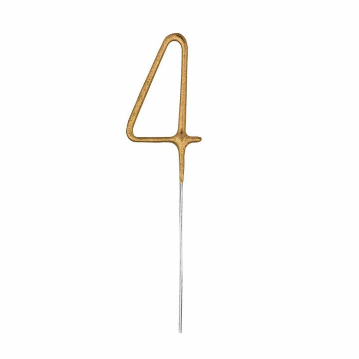 Gold Number 4 Cake Sparkler - 4th birthday cake sparkler Birthday Candles Gold Number 4 Cake Sparkler