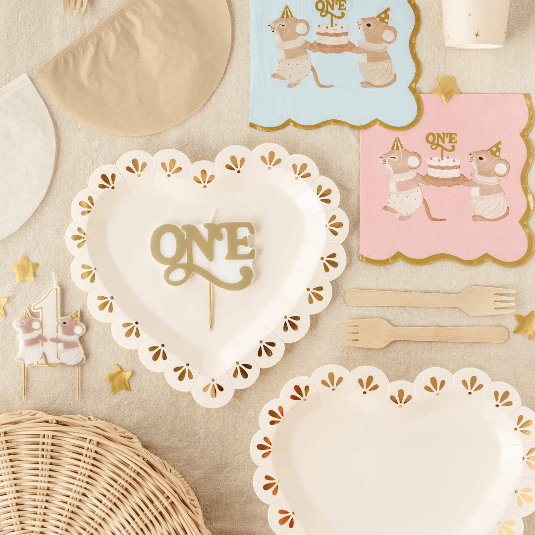 Gold One Candle - 1st Birthday Cake Candle Birthday Candles Gold One Candle