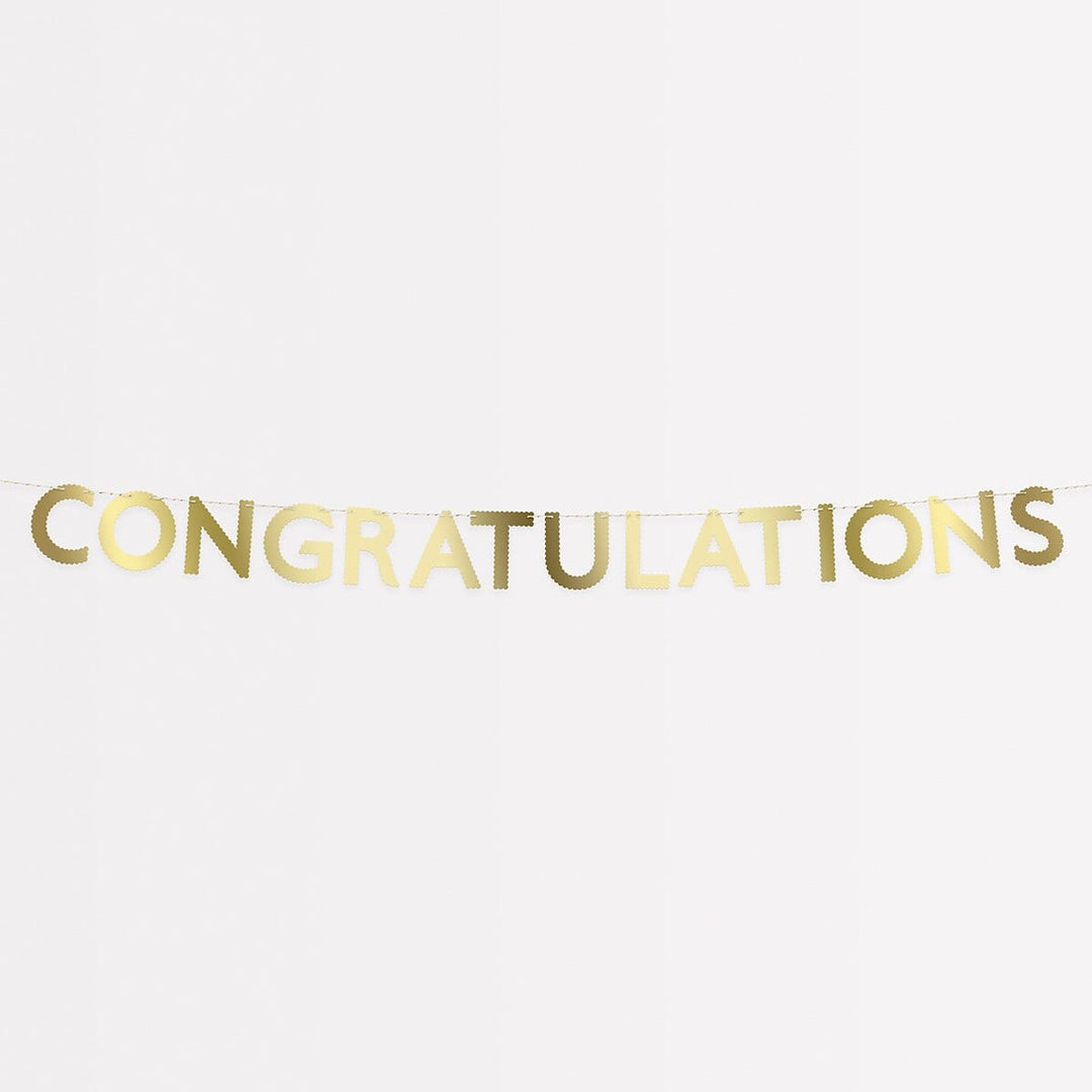 Gold Scallop Congratulations Party Garland Bunting Gold Scallop Congratulations Party Garland
