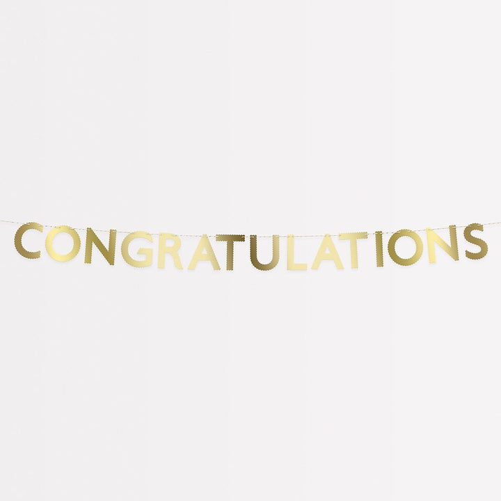 Gold Scallop Congratulations Party Garland Bunting Gold Scallop Congratulations Party Garland