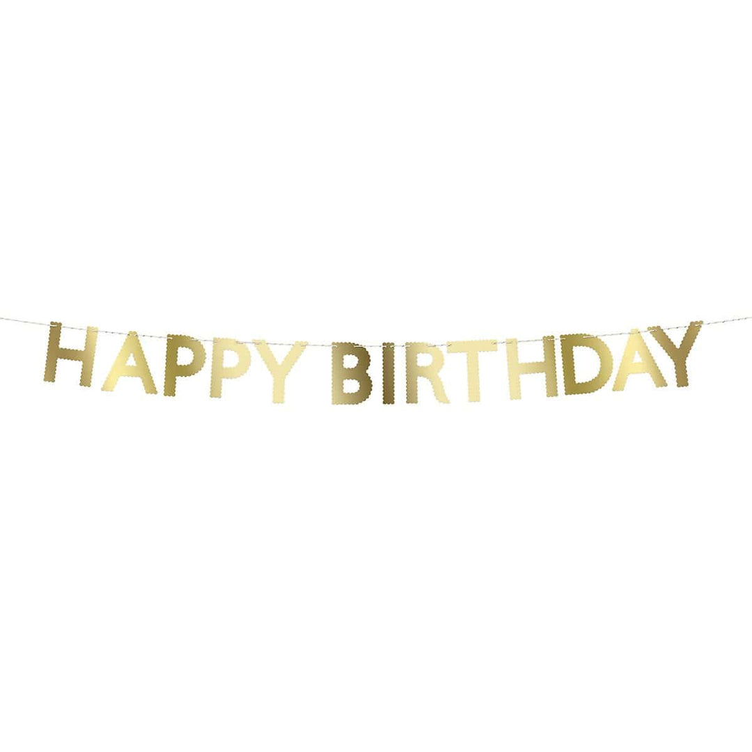 Gold Scallop Happy Birthday Party Garland Bunting Gold Scallop Happy Birthday Party Garland