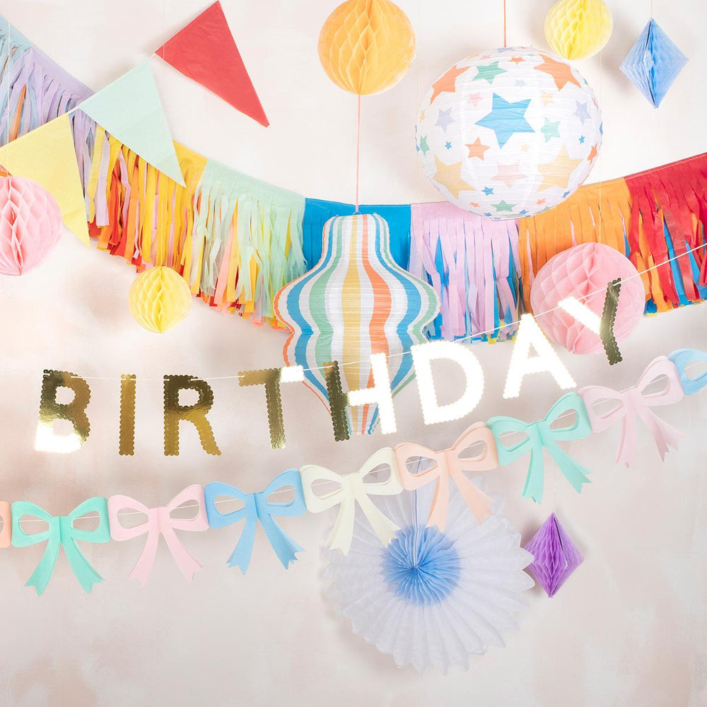 Gold Scallop Happy Birthday Party Garland Bunting Gold Scallop Happy Birthday Party Garland