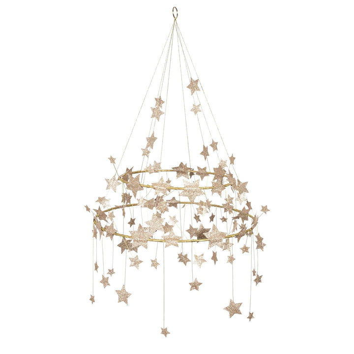 Gold Sparkle Star Chandelier Christmas Decoration | Meri Meri Christmas Decorations Party Decorations Gold Sparkle Star Chandelier Christmas Decoration