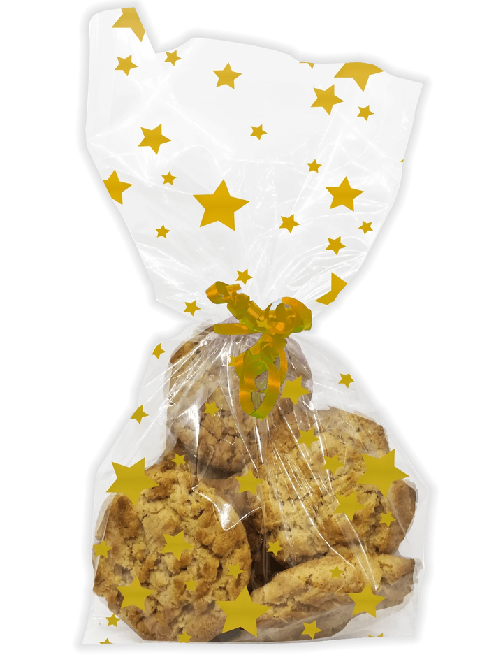 Gold Stars Cello Party Bags - Pack of 20 party bags Gold Stars Cello Party Bags - Pack of 20