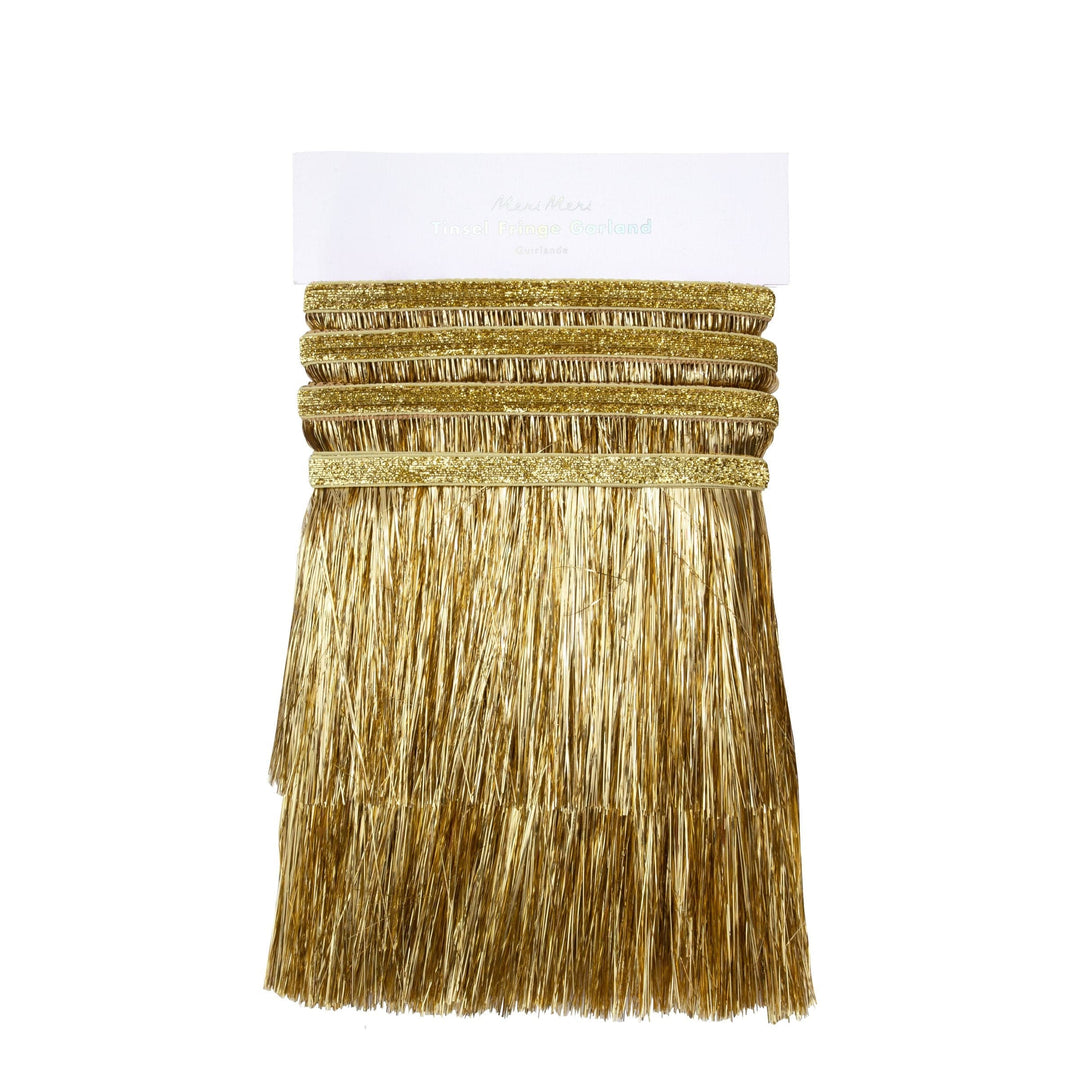 Gold Tinsel Fringe Christmas Garland | Meri Meri Christmas Garlands Bunting Gold Tinsel Fringe Christmas Garland
