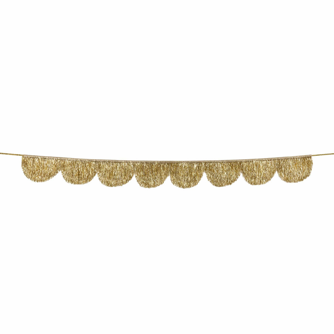 Gold Tinsel Scallop Christmas Garland | Meri Meri Christmas Garlands Bunting Gold Tinsel Scallop Christmas Garland